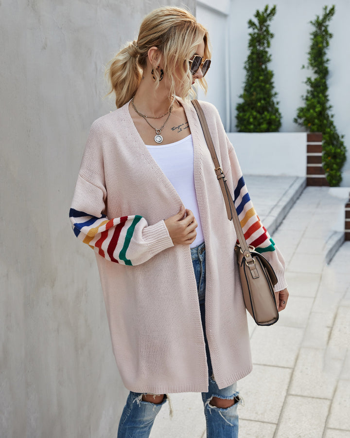 Cardigan confortable pour femmes avec manches colorées Chic & Stil
