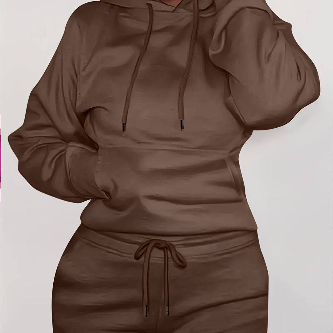 Ladies comfortable Hoodie with kangaroo pocket and elastic waist Lune London