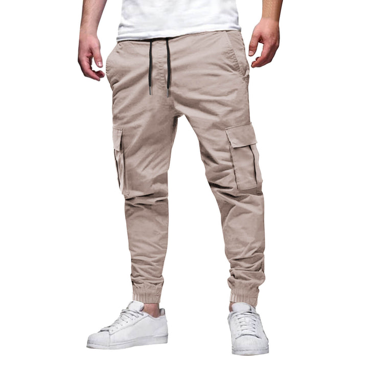 Casual cargo pants for men with elastic waistband and practical pockets Lune London