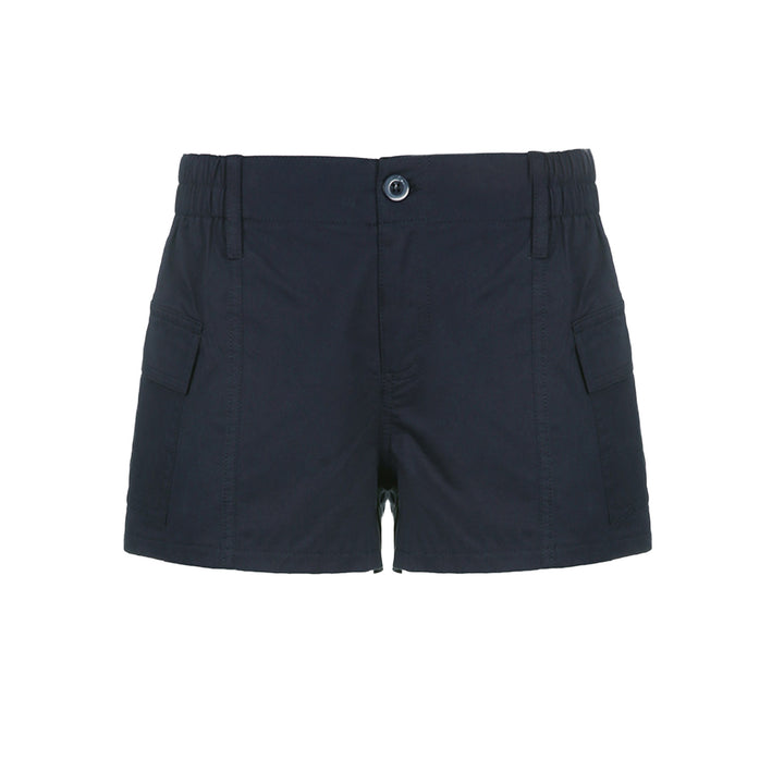 Women's comfortable cargo shorts with elastic waistband and practical pockets Lune London