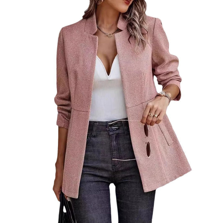 Elegant blazer jacket for women with a modern houndstooth pattern Lune London