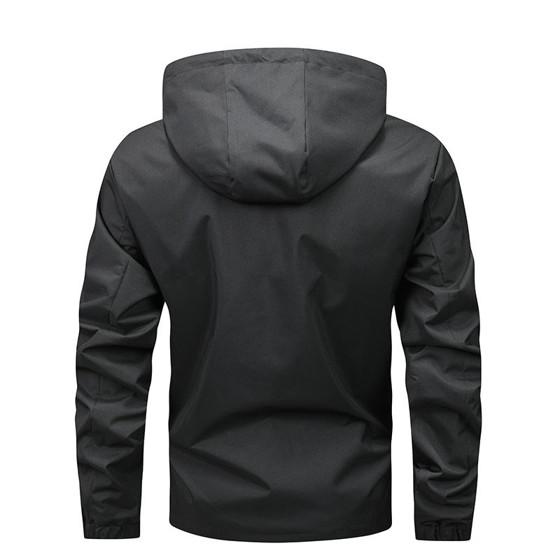Lightweight waterproof jacket for men with innovative hood system Lune London
