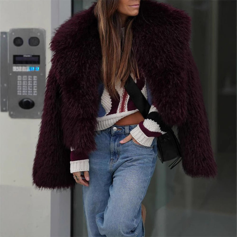 Oversized faux fur jacket for women Lune London