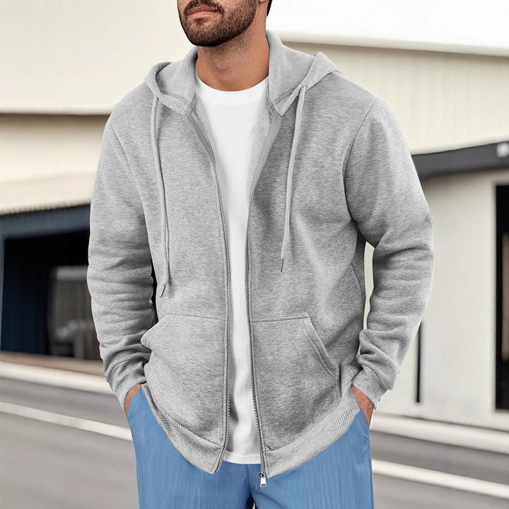Men's sporty hoodie with practical pockets and innovative material blend Lune London