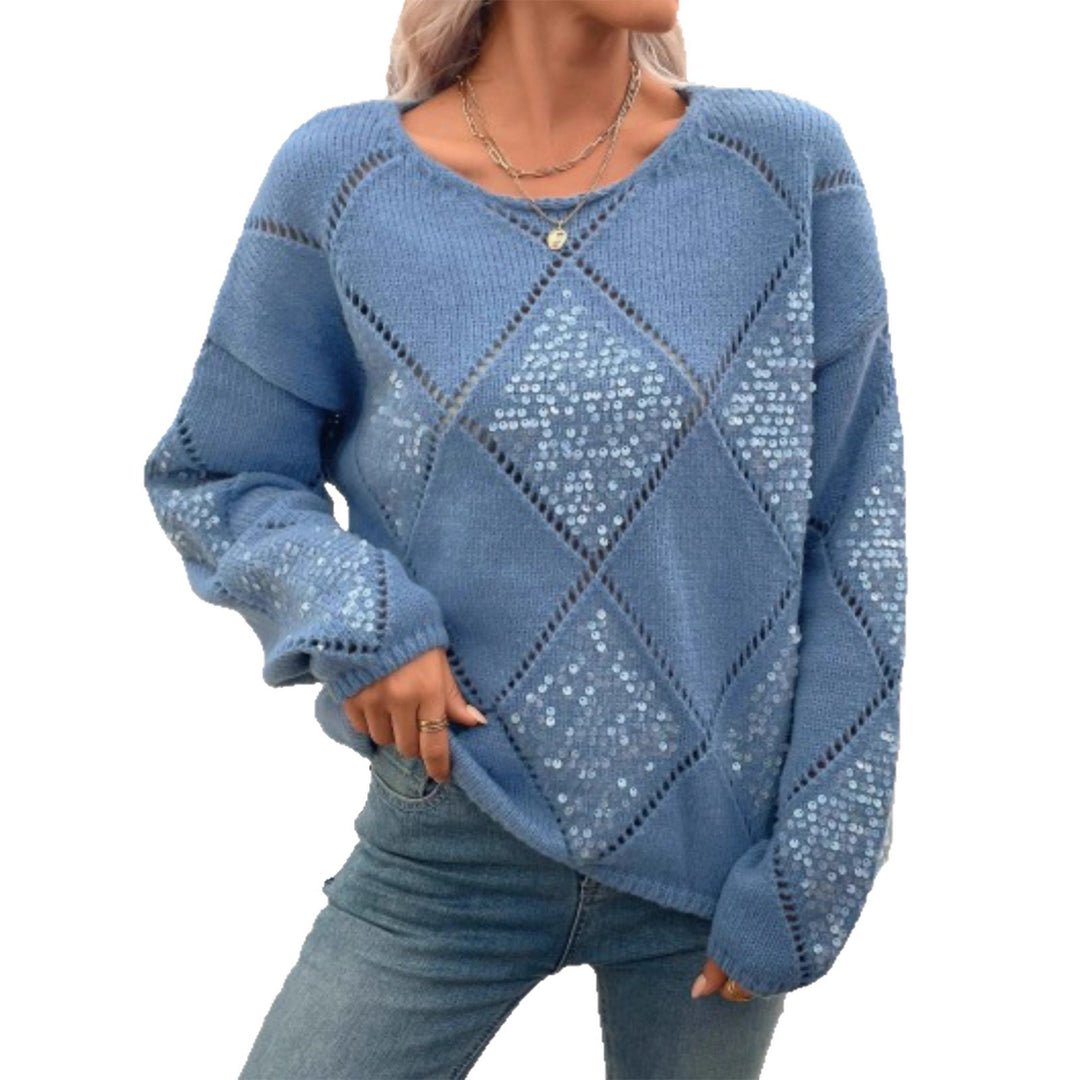 Trendy knit sweater for women with sparkling details Lune London