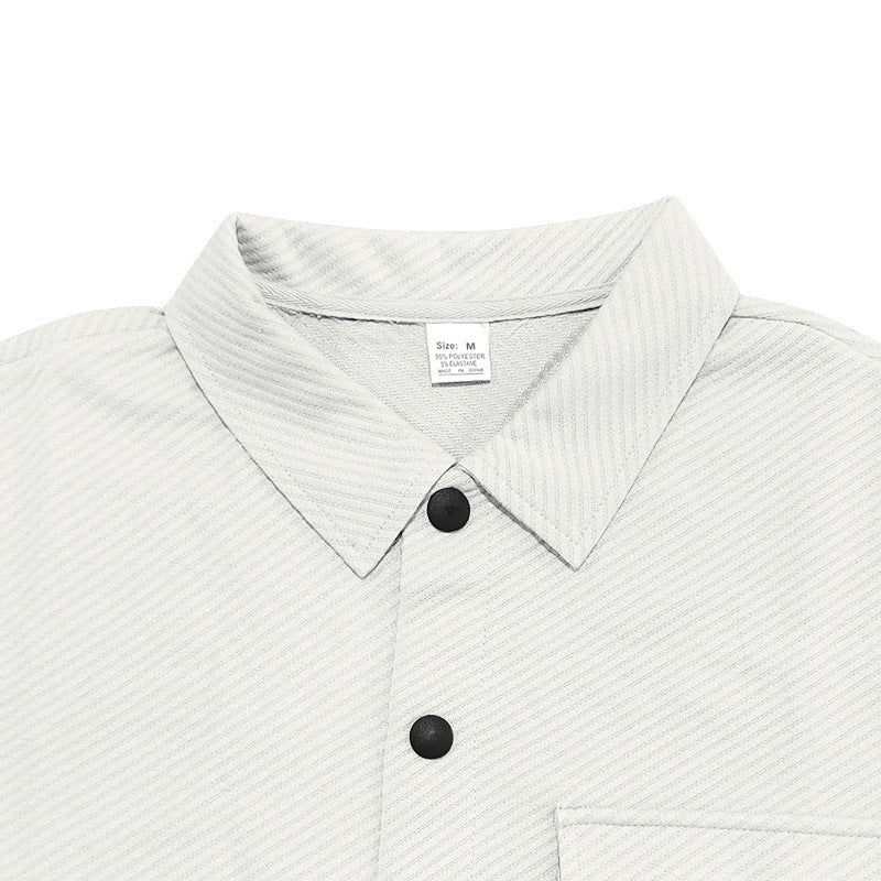 Men's elegant casual top with textured design and practical chest pocket Lune London