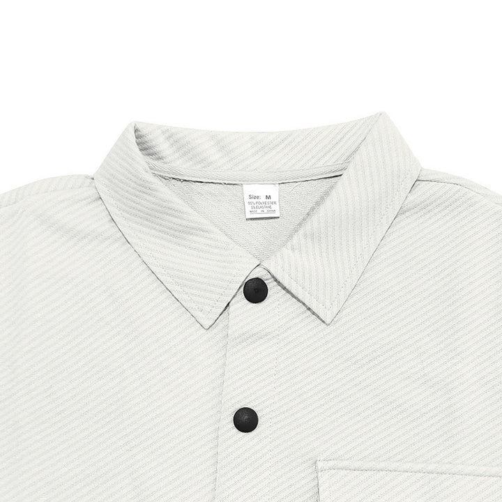 Men's elegant casual top with textured design and practical chest pocket Lune London