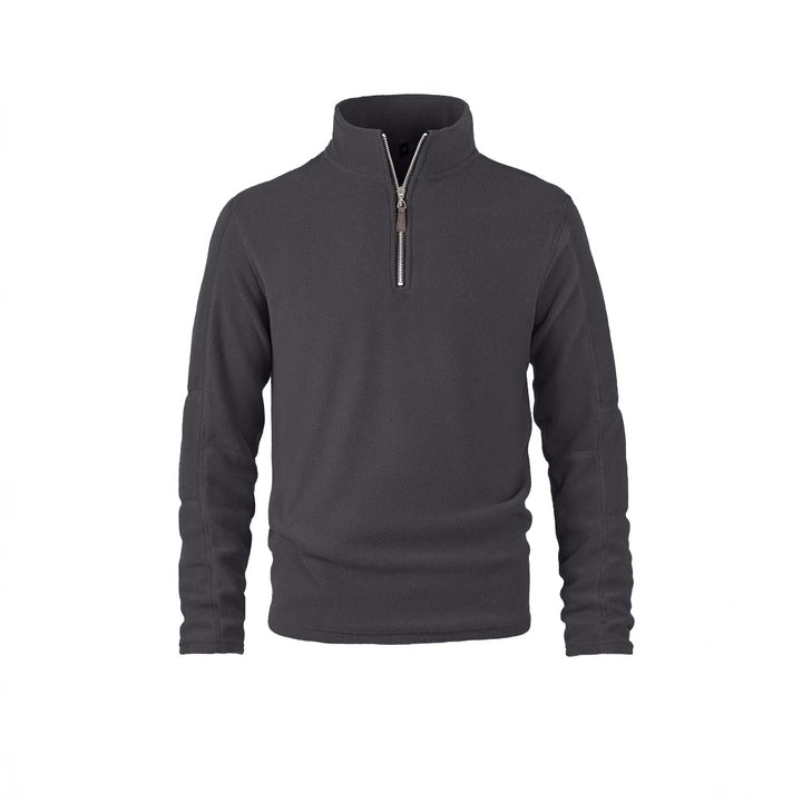 Fleece pullover for men with a high collar and practical zip details Lune London