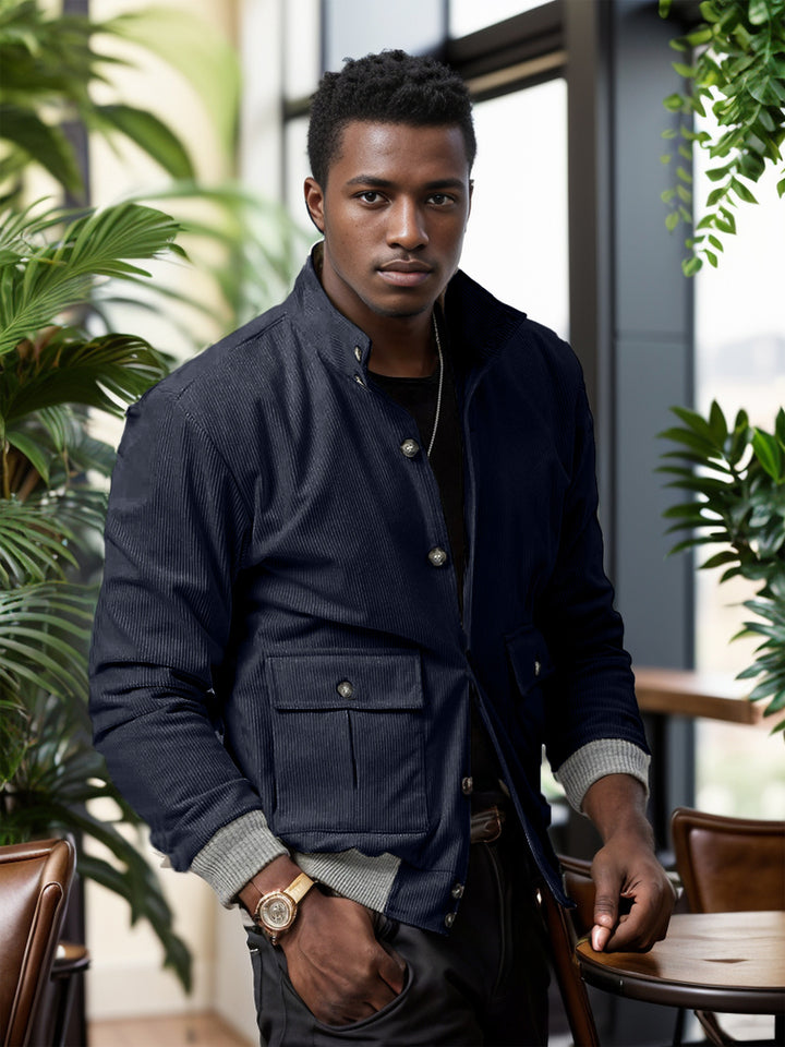Modern corduroy jacket for men with practical pockets Lune London