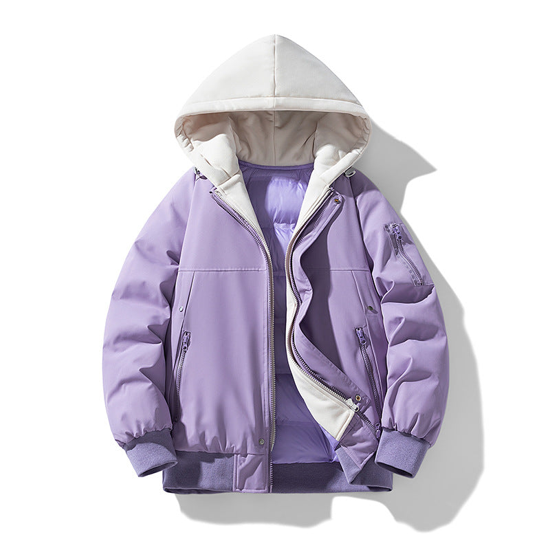 Women's quilted transitional jacket with removable hood lining Lune London