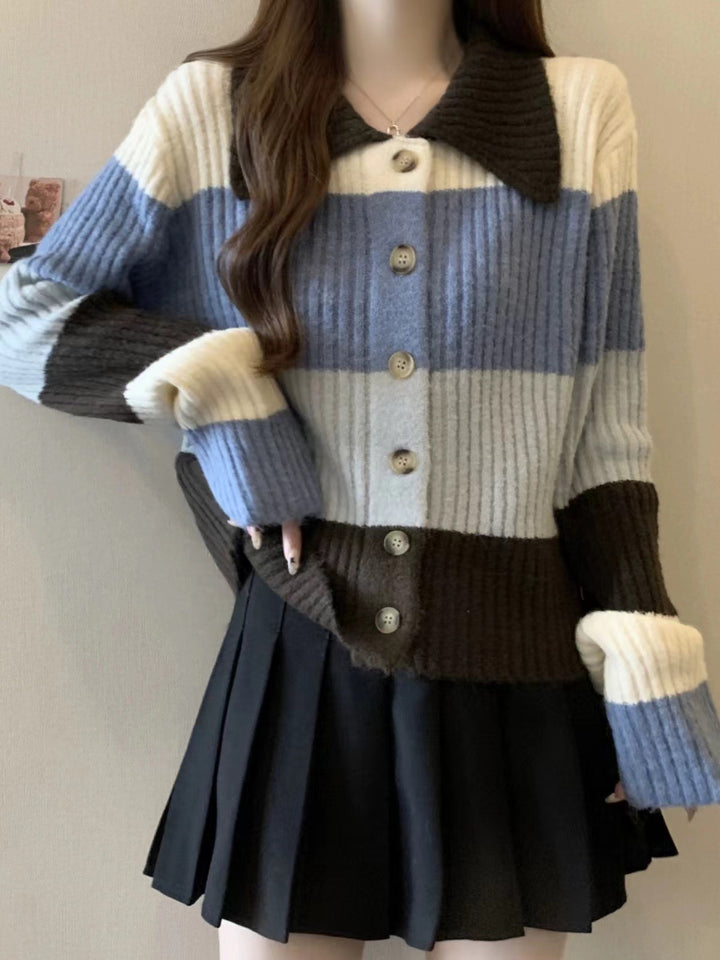 Knitted jacket for women with a wide rib design and an oversized fit Lune London