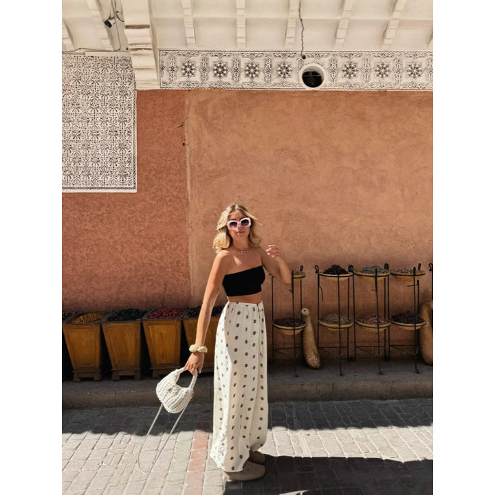 Casual flared pants for women with trendy print Lune London