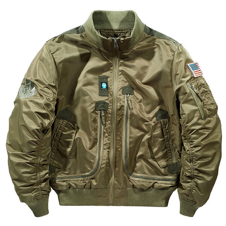 Men's bomber jacket with technical details and multiple pockets Lune London