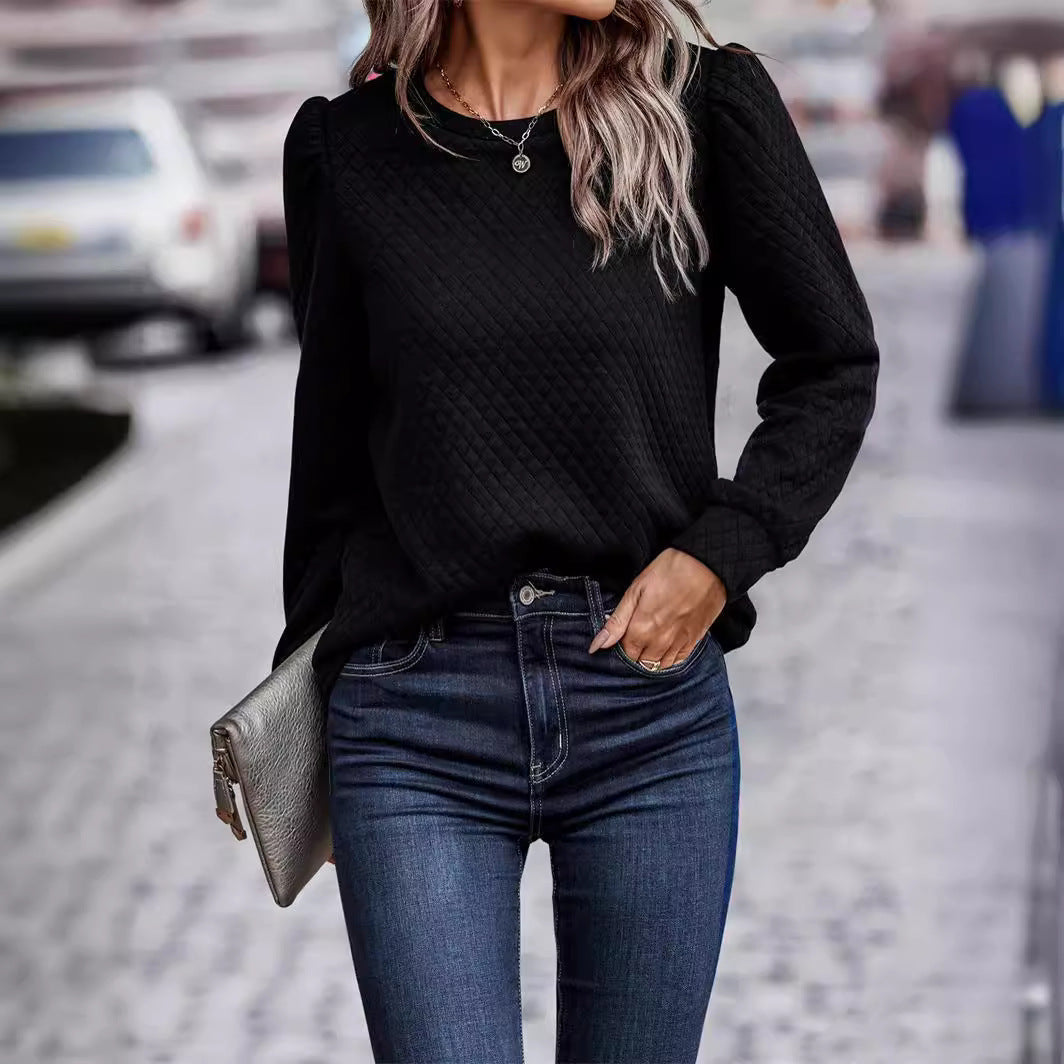 Lune London | Women's Structured Sweater with Puff Sleeve Details
