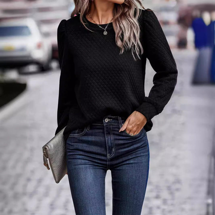 Lune London | Women's Structured Sweater with Puff Sleeve Details