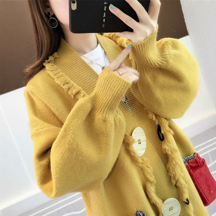 Cardigan décontracté pour femmes avec détails à franges Chic & Stil