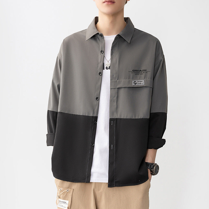 Striped long sleeve shirt for men with pockets Lune London