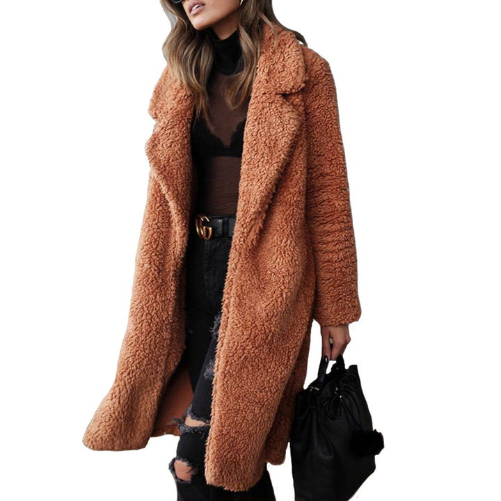 Cozy teddy coat for ladies with elegant lapels and practical pockets Lune London