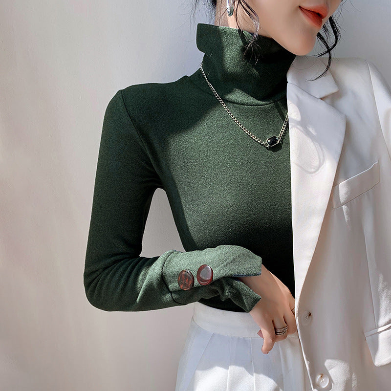 Women Long Sleeve Turtleneck made of fine ribbed material Chic & Stil