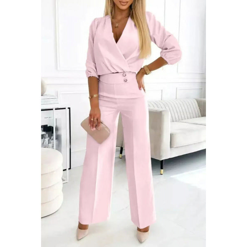 Elegant ladies jumpsuit with wide legs Lune London