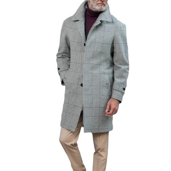 Elegant and warm coat for men with belt Lune London