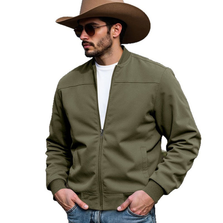 Men's bomber jacket with practical side pockets and contrasting cuffs Lune London