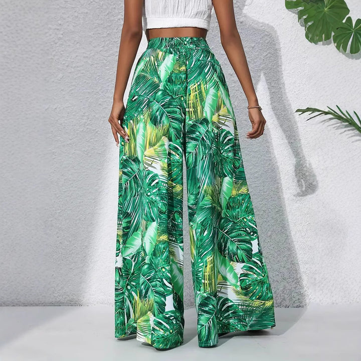Lune London Tropical Leaf Pattern Maxi Skirt for Women