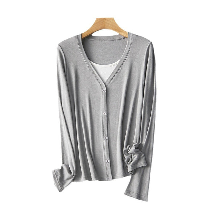 Women Lightweight Long Sleeve Button-Up Cardigan Lune London