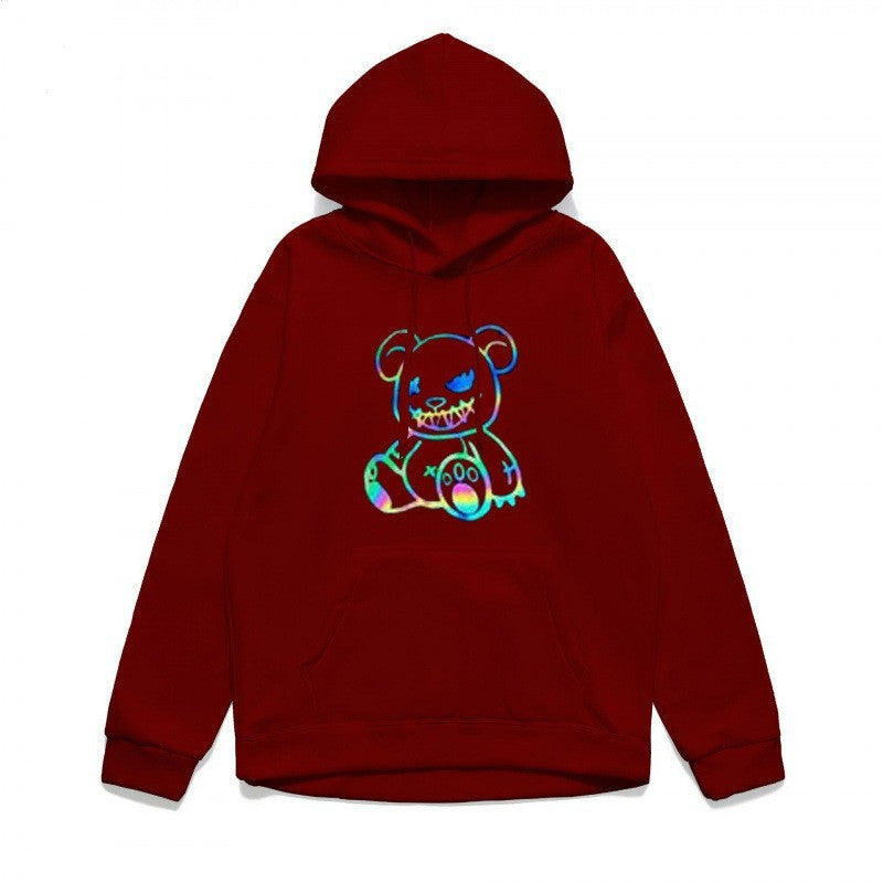 Ladies hoodie sweatshirt with cool bear motif and comfortable fit Chic & Stil