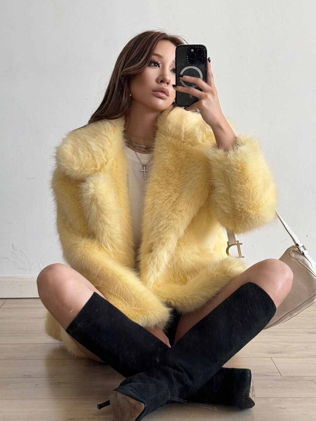 Ladies Luxury Faux Fur Jacket Lune London
