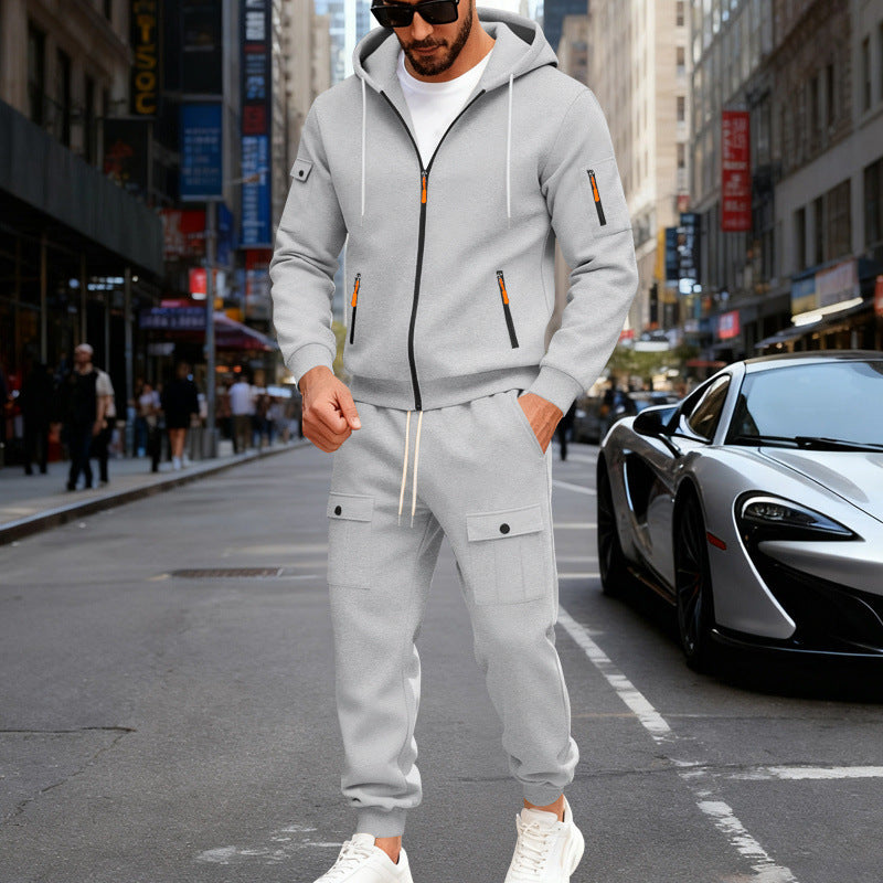 Lune London men's sporty hoodie and cargo pants set