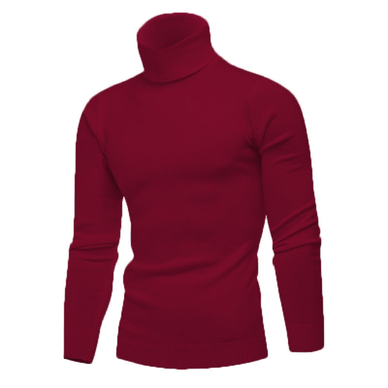 Knitted sweater for men with high collar Lune London