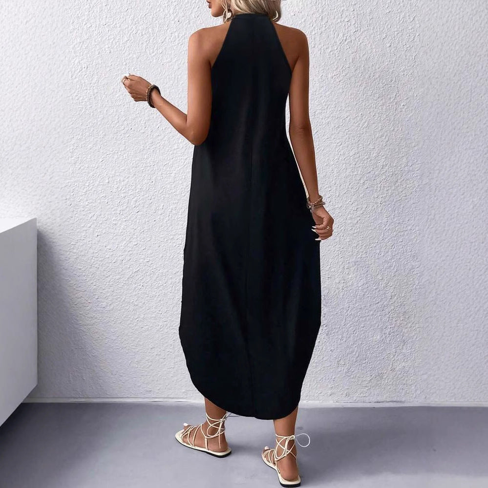Chic and Stylish Women's Maxi Halter Leisure Dress