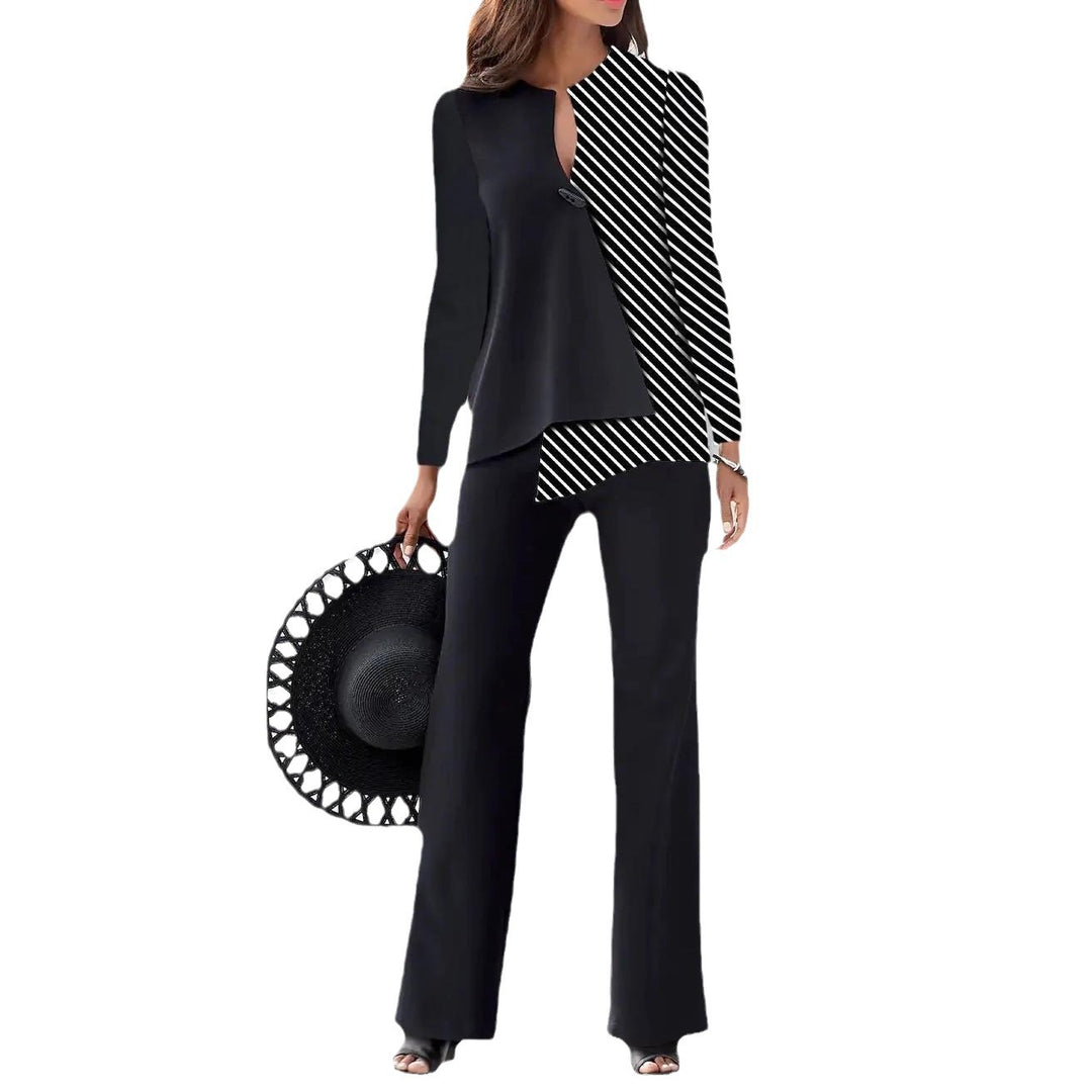Ladies Elegant and Modern Suit Set with Asymmetrical Design Lune London