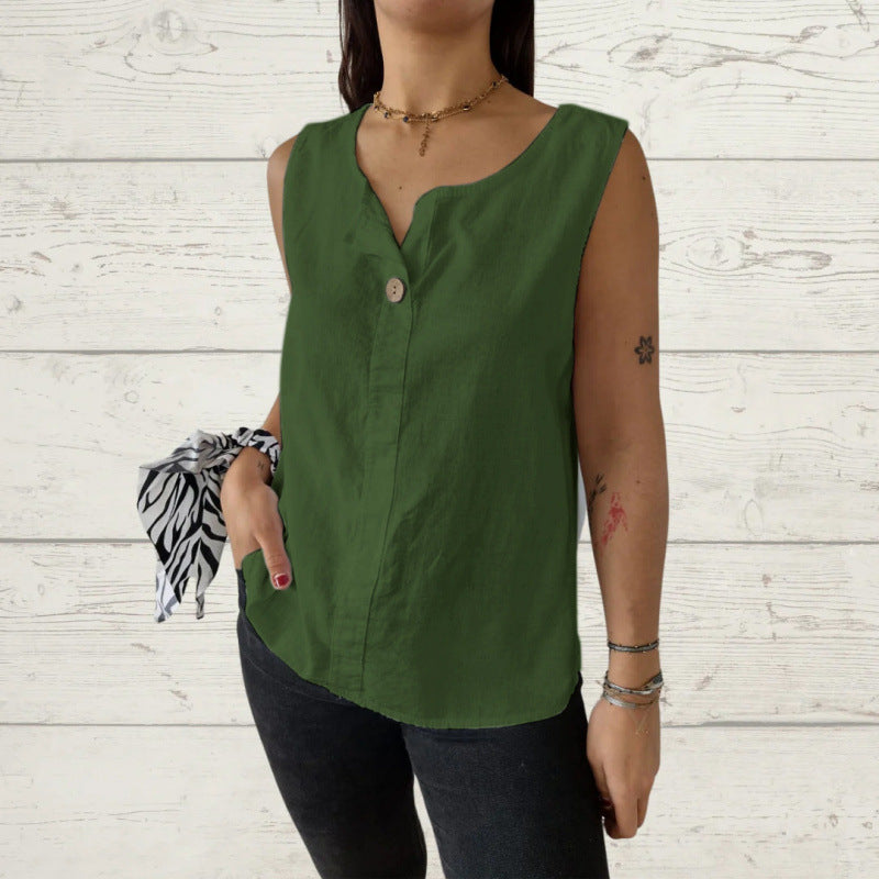 Casual shirt for women in lightweight linen fabric with button details Chic und Stil