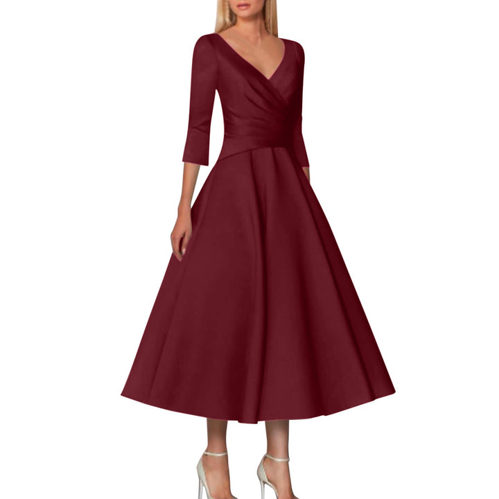 Ladies Elegant Midi Wrap Dress Lune London
