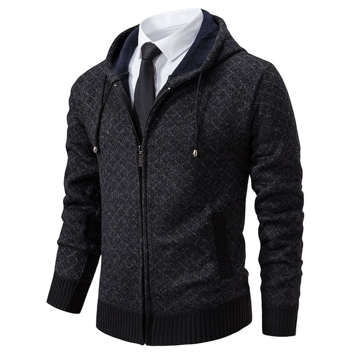 Trendy hooded sweatshirt jacket for men with an elegant pattern Lune London