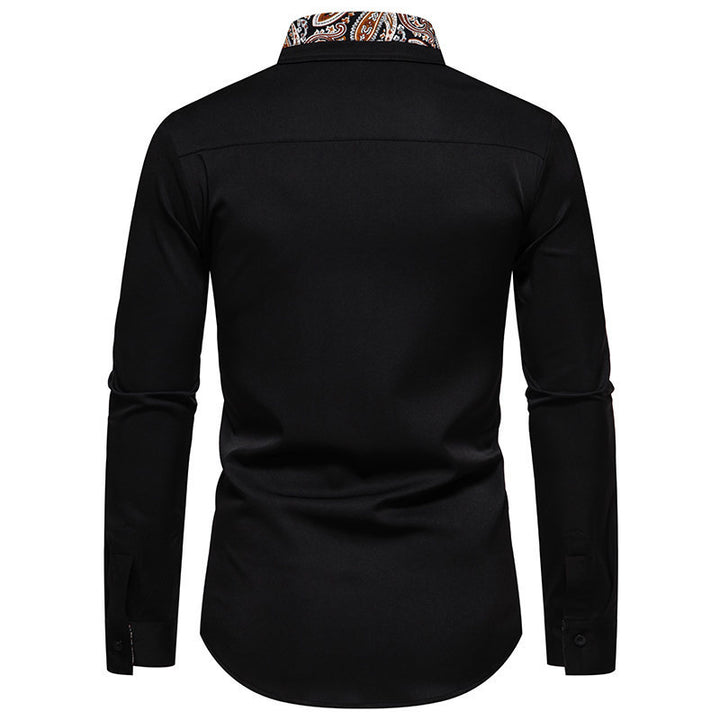 Classic long sleeve shirt for men with a modern paisley pattern Lune London