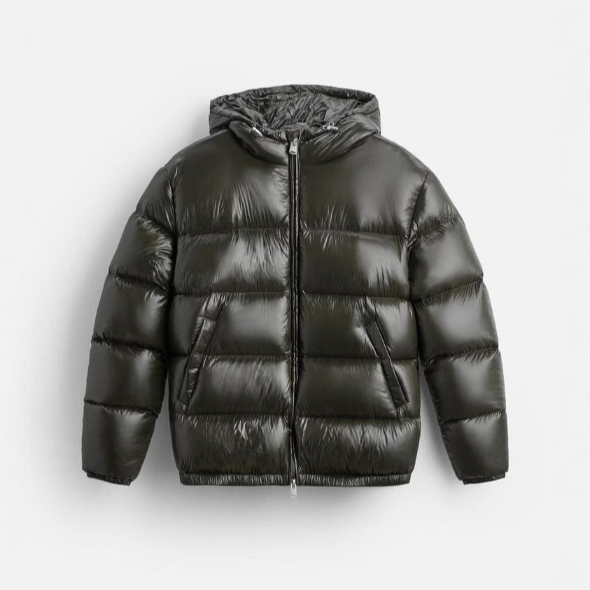 Ladies elegant quilted jacket with hood Lune London