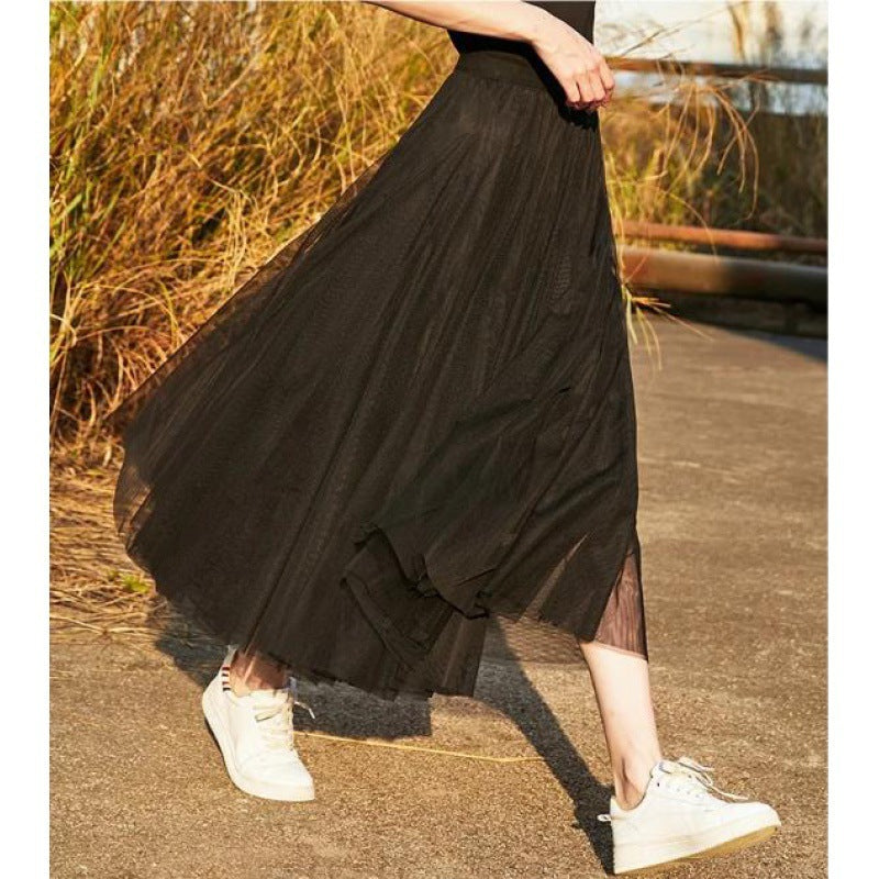 Fluid maxi skirt for women with wide hem Lune London