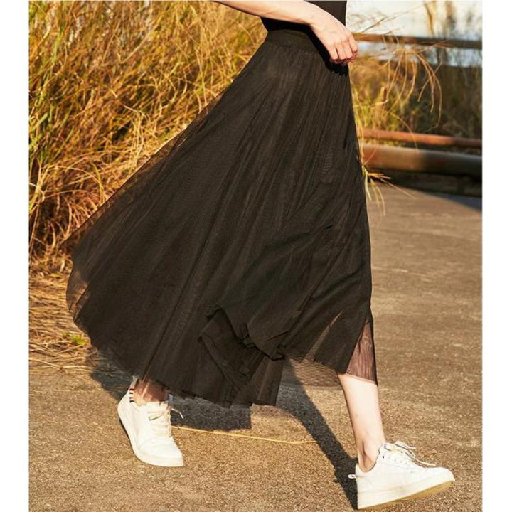 Fluid maxi skirt for women with wide hem Lune London