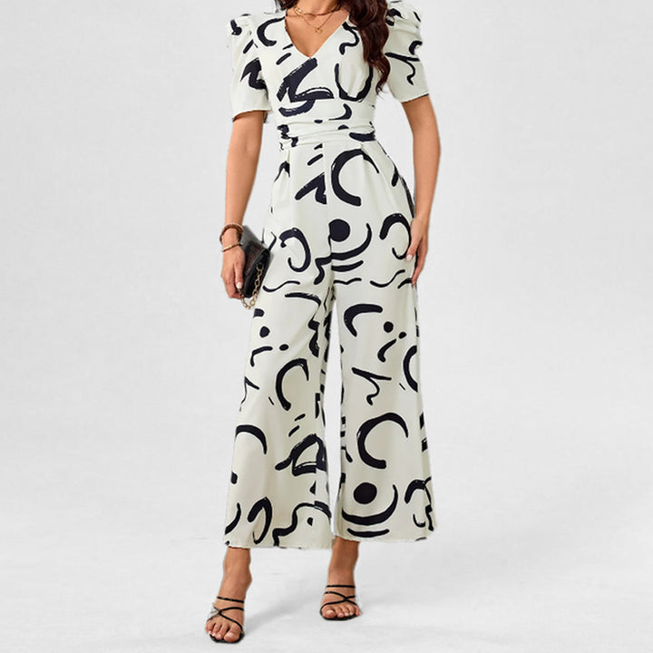 Femmes élégant combinaison avec motif graphique stylé Chic & Stil