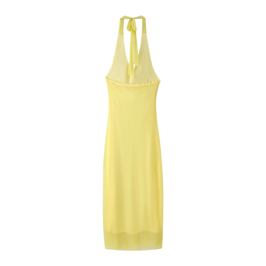 Maxi dress for women with voluminous ruffle design Lune London