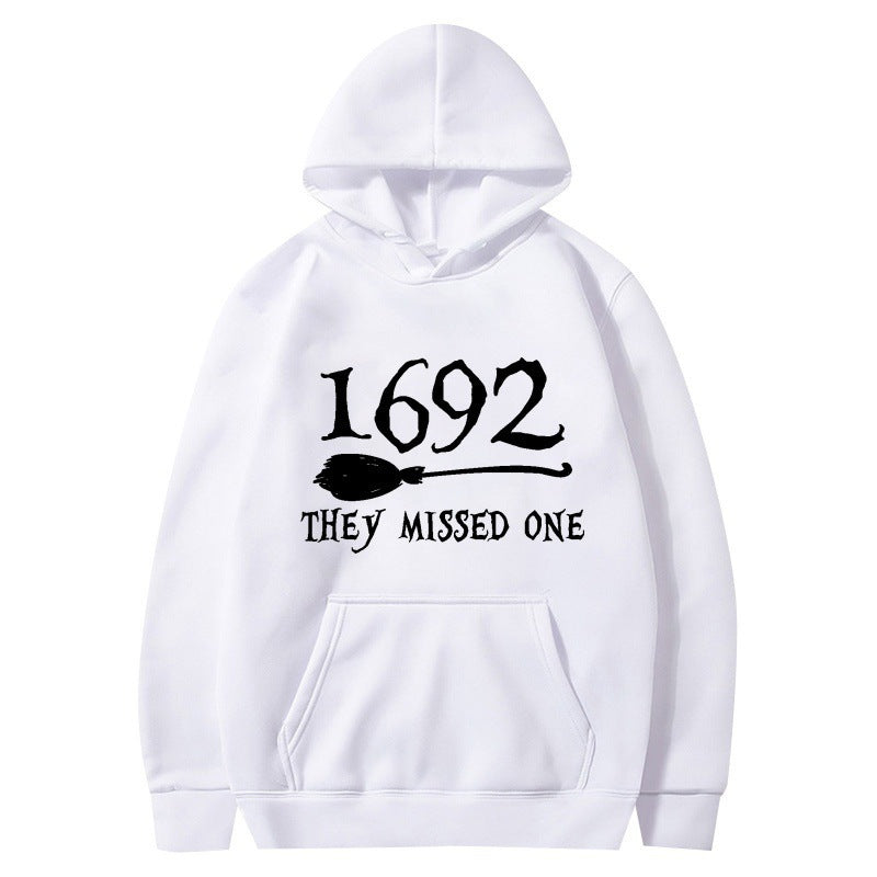 Women’s hooded sweatshirt with creative Halloween motif and loose fit Lune London