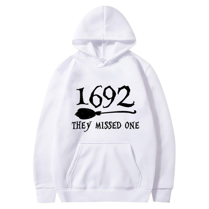 Women’s hooded sweatshirt with creative Halloween motif and loose fit Lune London