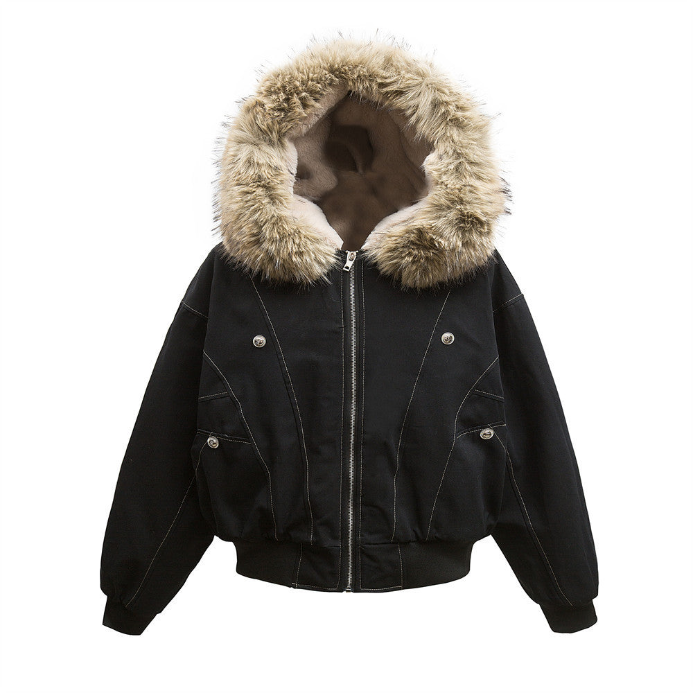 Fashionable winter coat for ladies with cozy fur collar Lune London