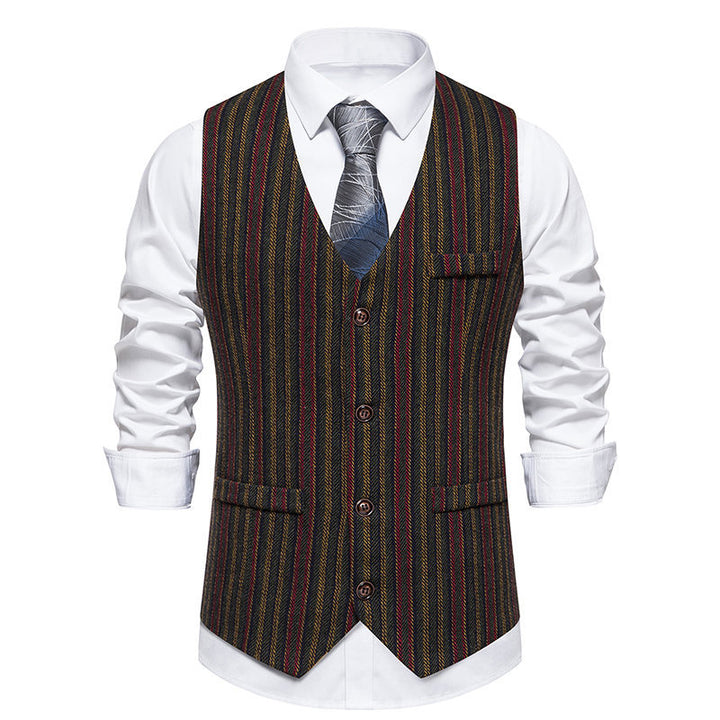 Elegant cardigan for men in classic herringbone pattern Lune London