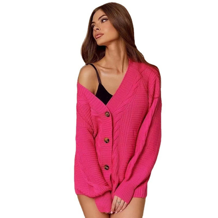 Gilet pour femmes avec profond col en V et grands boutons Chic & Stil