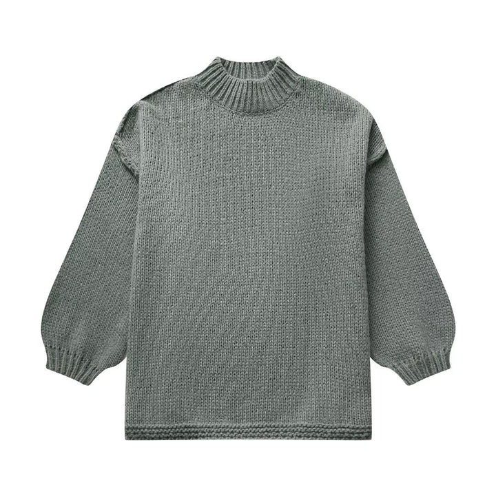 Ladies Large sweater with high collar and balloon sleeves Lune London