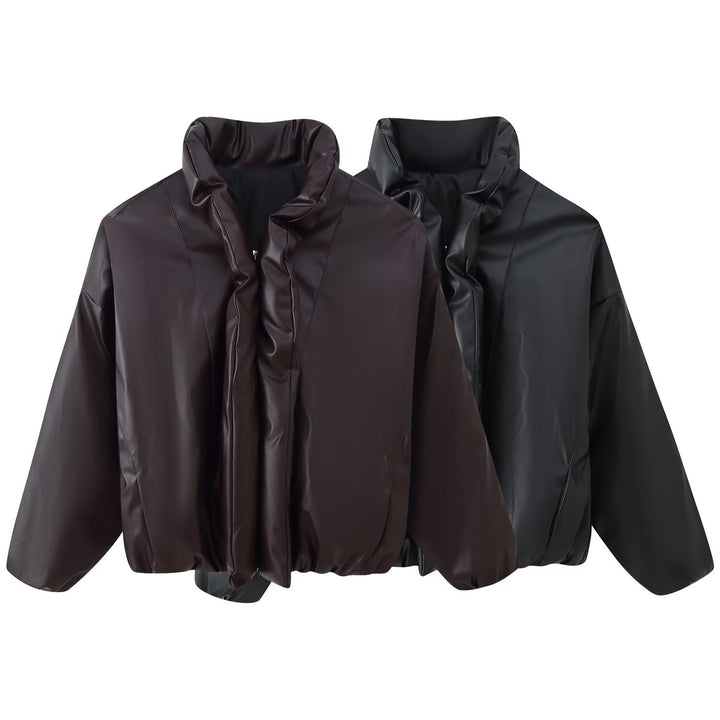 Veste courte stylée pour femmes avec col montant volumineux Chic & Stil